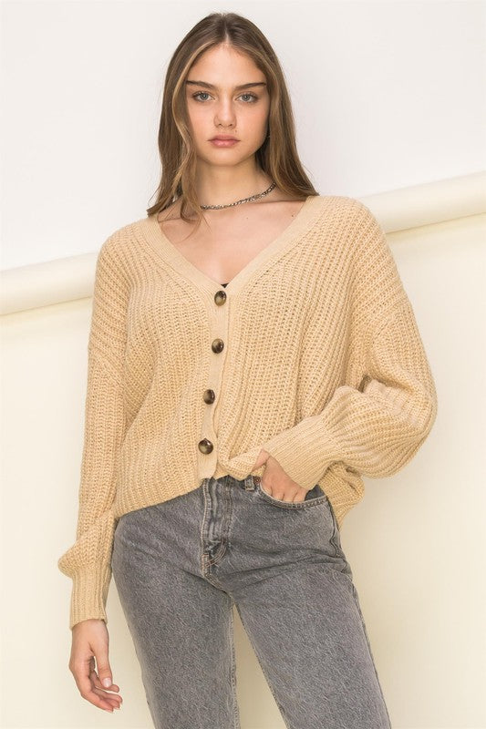 Knitted Cardigan - Sand