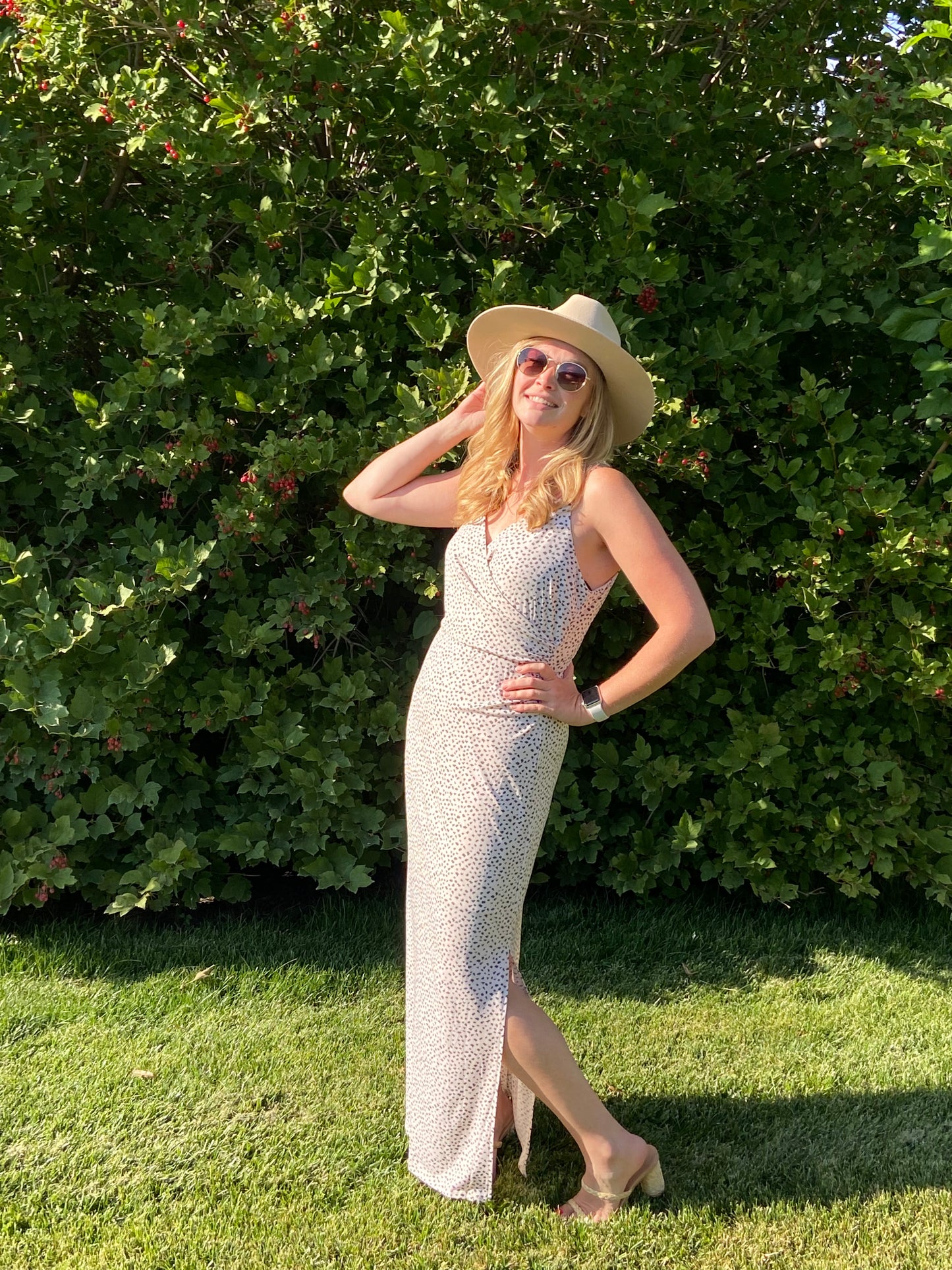 Abstract Cream Dress