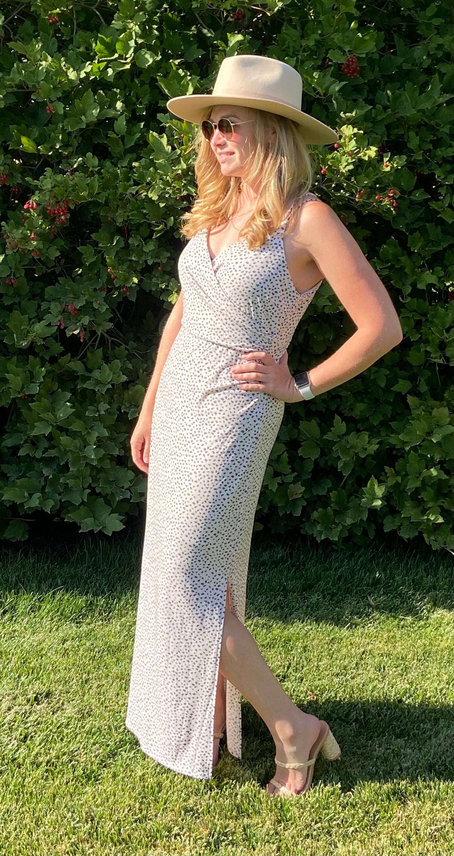Abstract Cream Dress