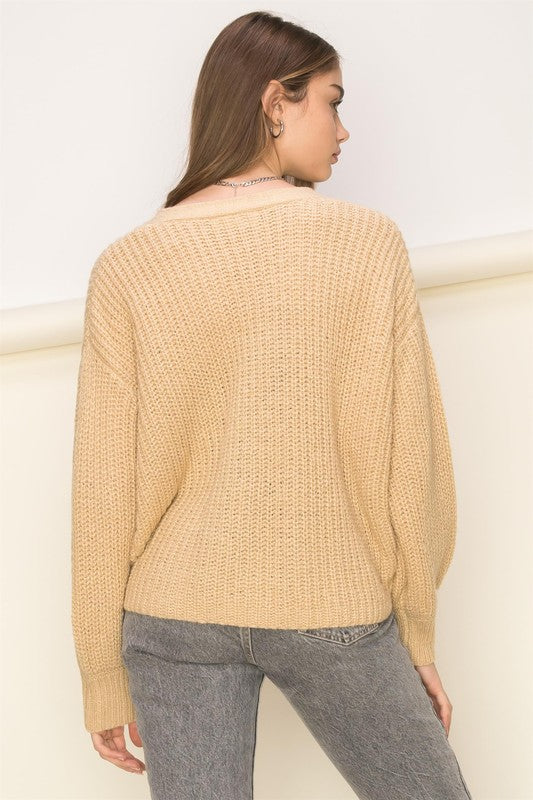 Knitted Cardigan - Sand