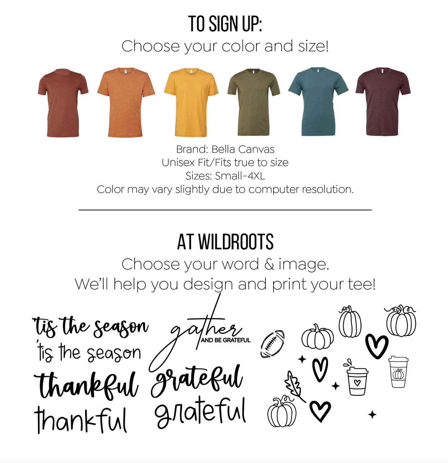 Make Your Own T-Shirt Class at Wild Roots Greenhouse & Market