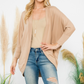 Taupe Dolman Sleeve Cardigan