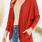 Rust Dolman Sleeve Cardigan