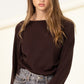 Side Tie Sweatshirt - Dark Chocolate